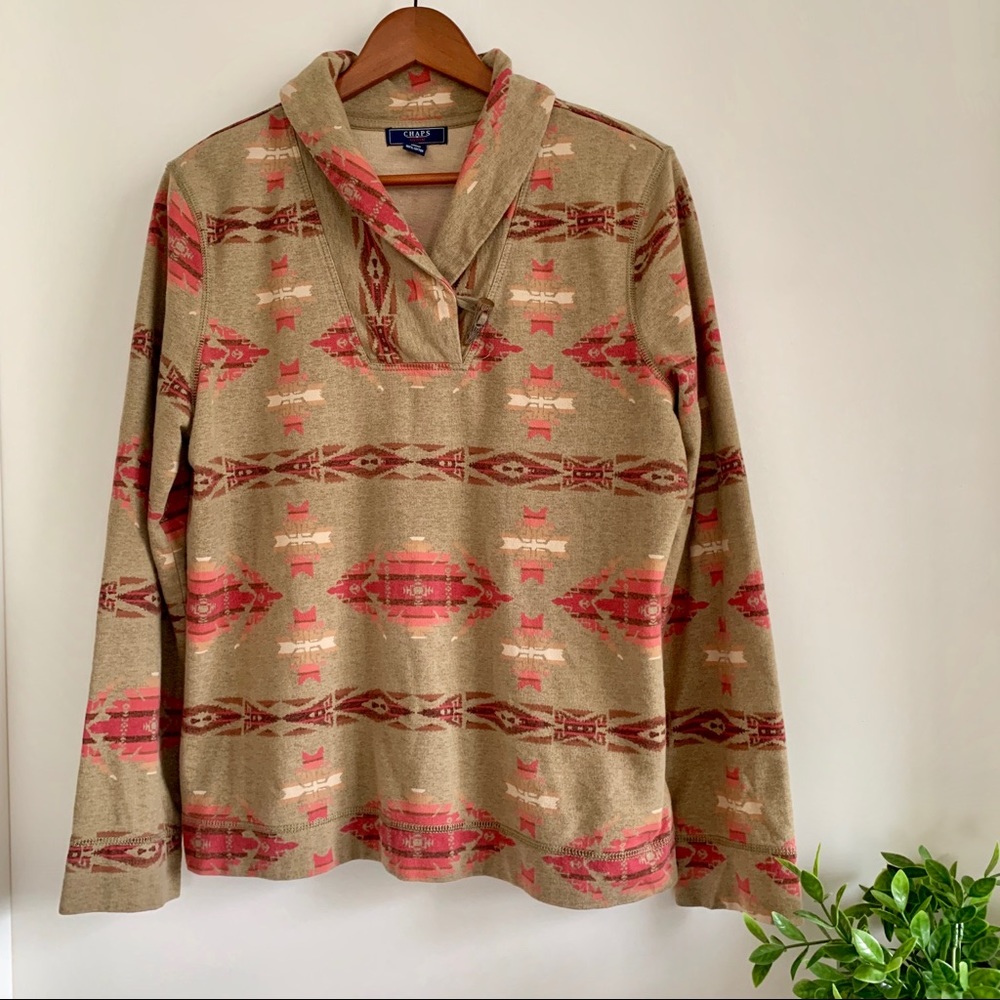 Chaps Shawl Collar Pullover